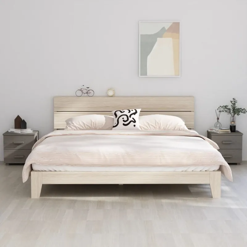 Szafki nocne hamar, 2 szt., jasnoszare, 40x35x44,5 cm, sosnowe Bestseller