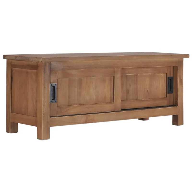 Szafka pod TV, 90 x 30 x 35 cm, lite drewno tekowe Nowy