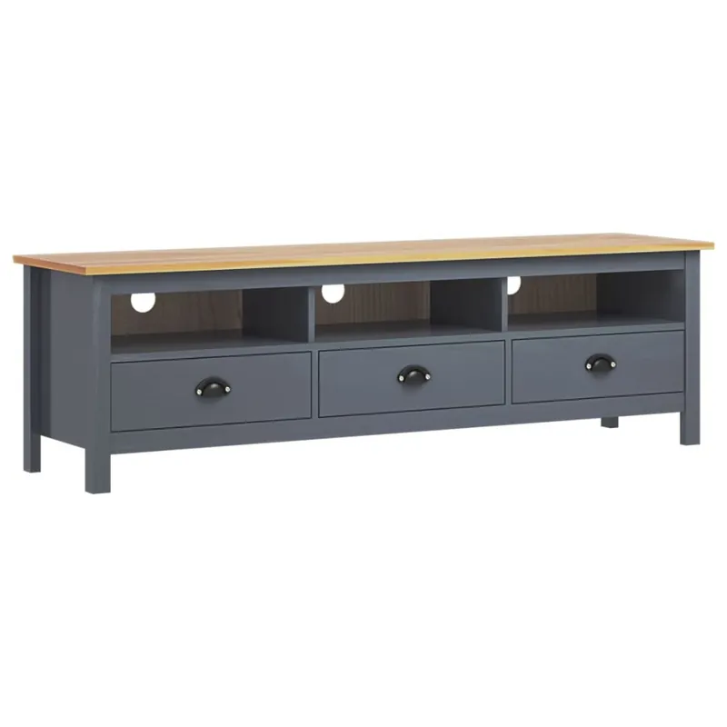 Szafka pod TV Hill Range, szara, 158x40x47 cm, drewno sosnowe Tylko dziś