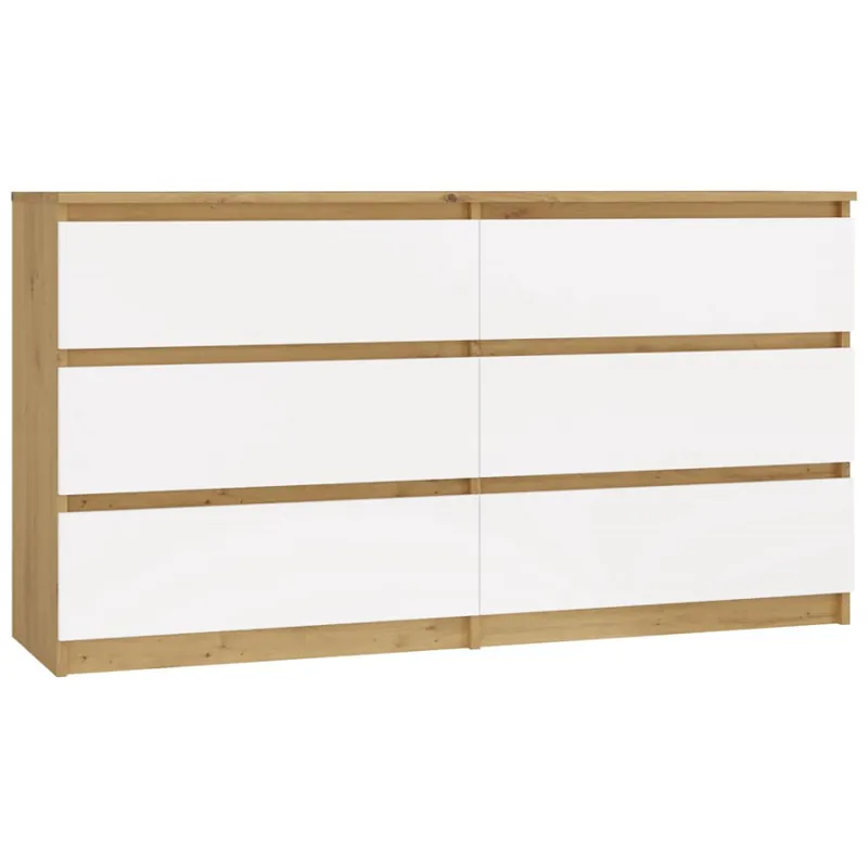 Obniżka ceny Komoda Malwa M6 140 DĄB ARTISAN BIAŁY