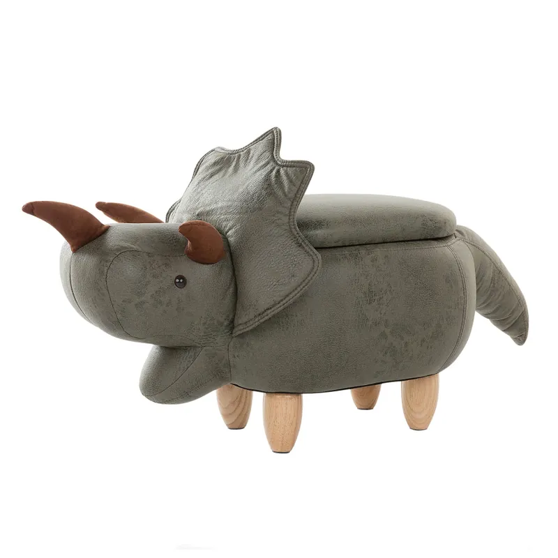 Pufa tapicerowana ze schowkiem ciemnozielona TRICERATOPS Darmowy zwrot