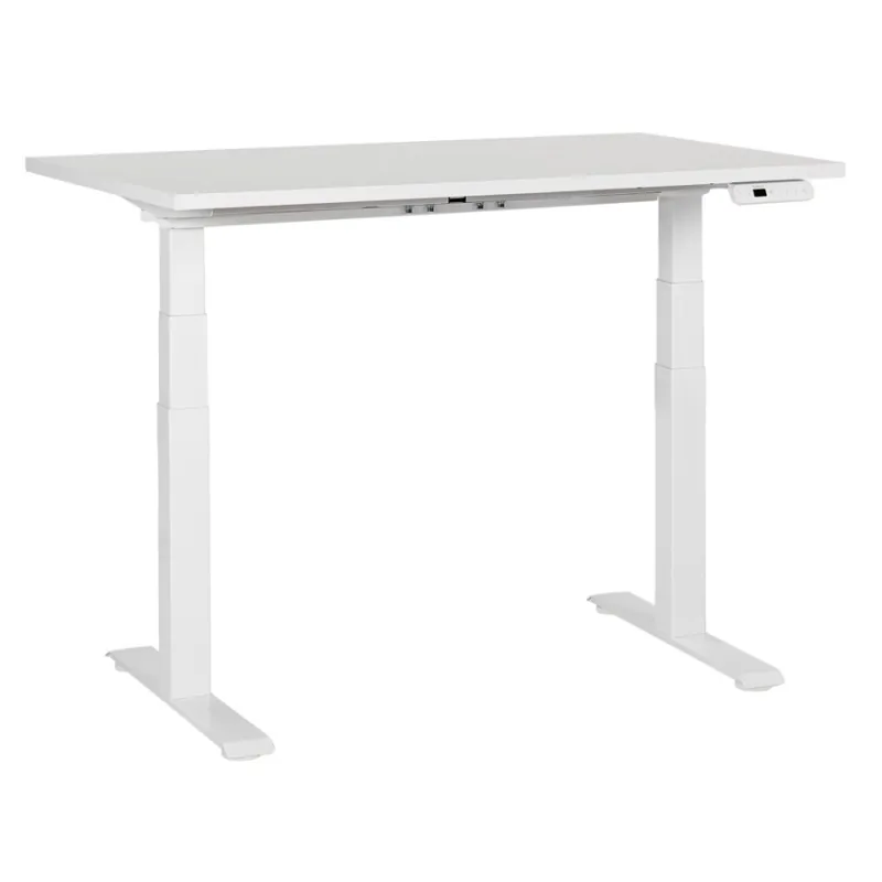 Ostatnie sztuki Biurko regulowane elektrycznie 120 x 72 cm białe destines