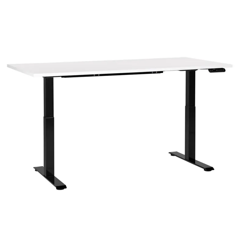 Biurko regulowane elektrycznie 160 x 72 cm biało-czarne destines Popularny