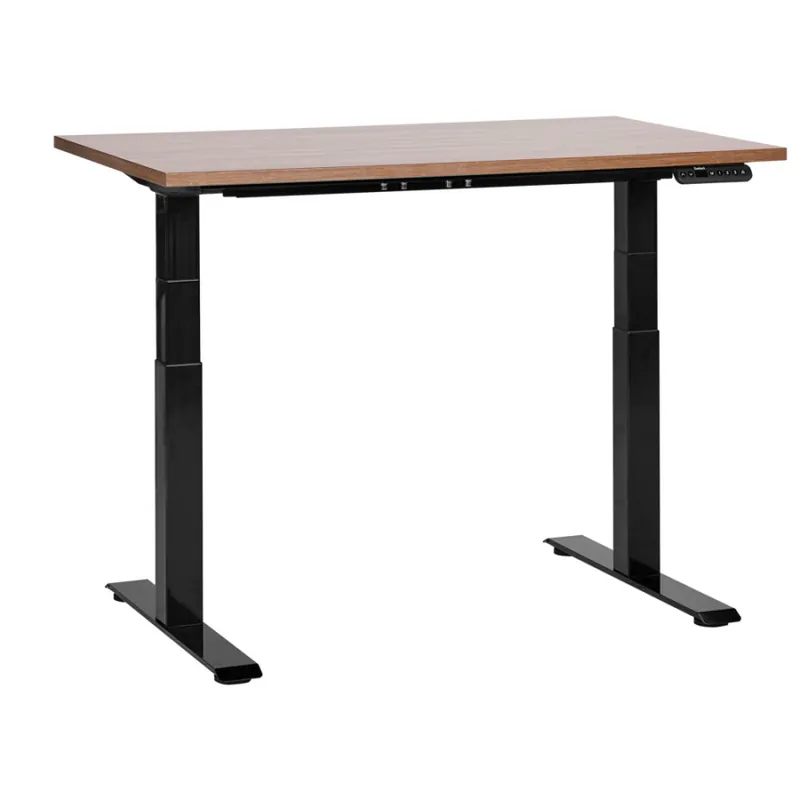 Do wyczerpania zapasów Biurko regulowane elektrycznie 120 x 72 cm ciemne drewno z czarnym destines