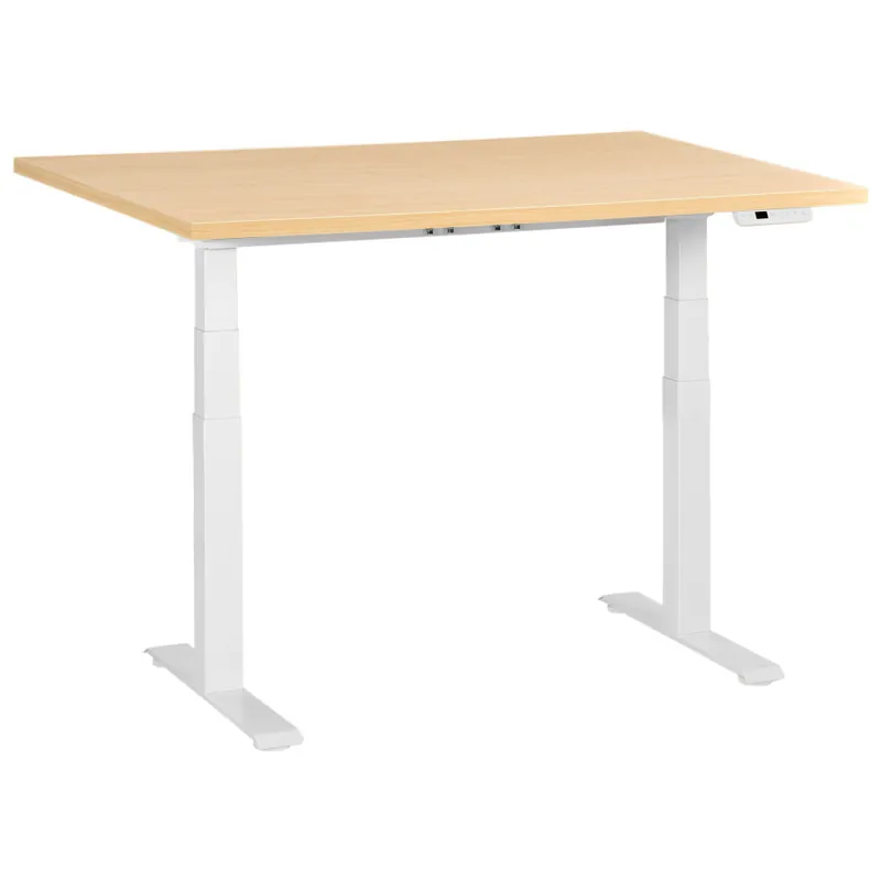 Biurko regulowane elektrycznie DESTINES Jasny brąz/ biały 120 cm 60 cm Zamów teraz