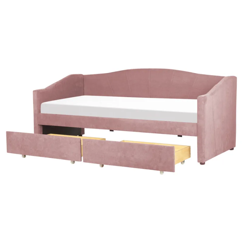 łóżko dzienne z szufladami vittelróżowy 90 x 200 cm Bestseller