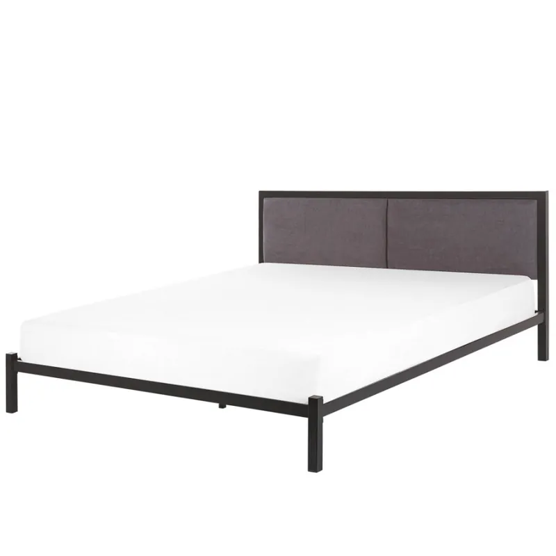 Łóżko metalowe 160 x 200 cm czarne CLAMART Bestseller