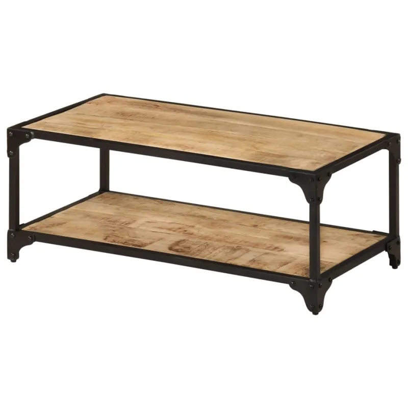 Stolik kawowy, 90x45x35 cm, surowe drewno mango Super okazja