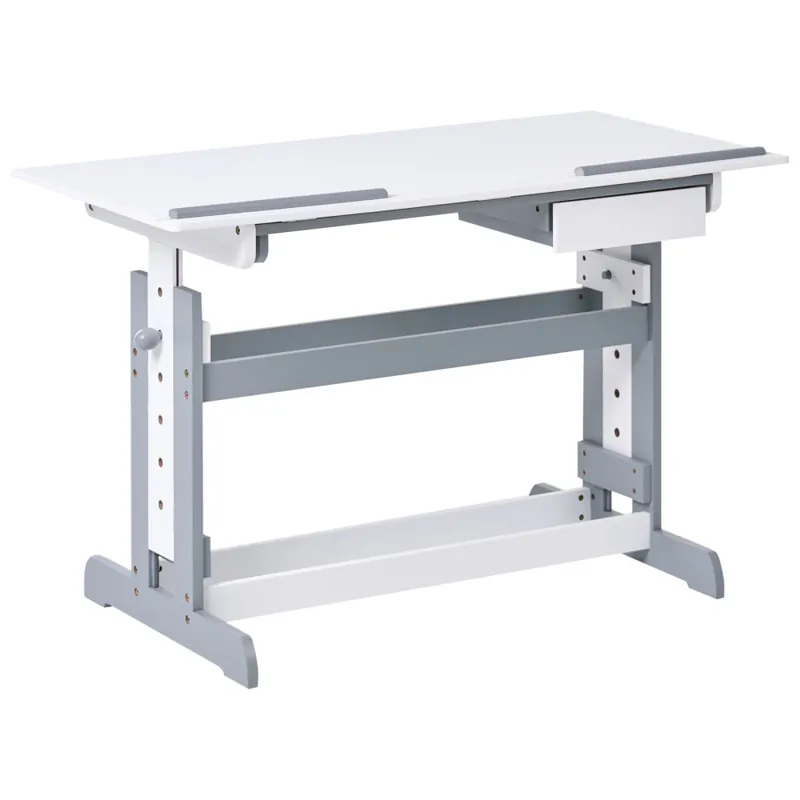 Obniżka ceny Biurko regulowane manualnie NANNUP Biały 110 cm 53 cm