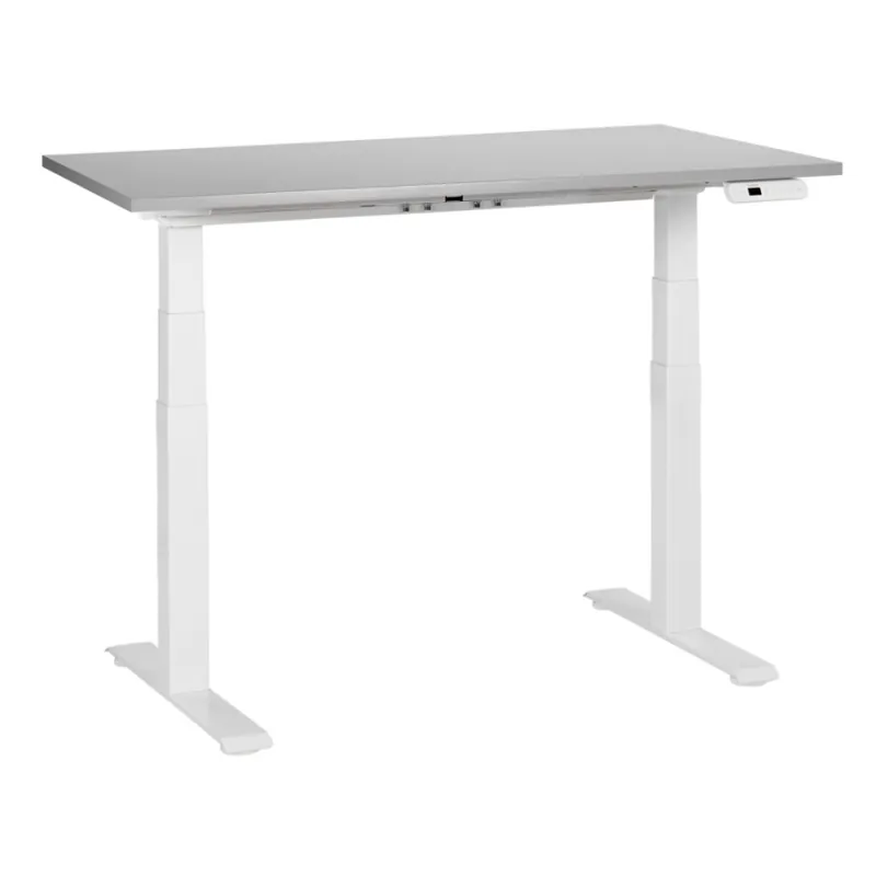 Biurko regulowane elektrycznie 120 x 72 cm szaro-białe destines Nie przegap