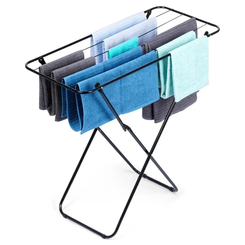 Suszarka na pranie metalowa czarna składana 93x43x88 cm Oferta czasowa