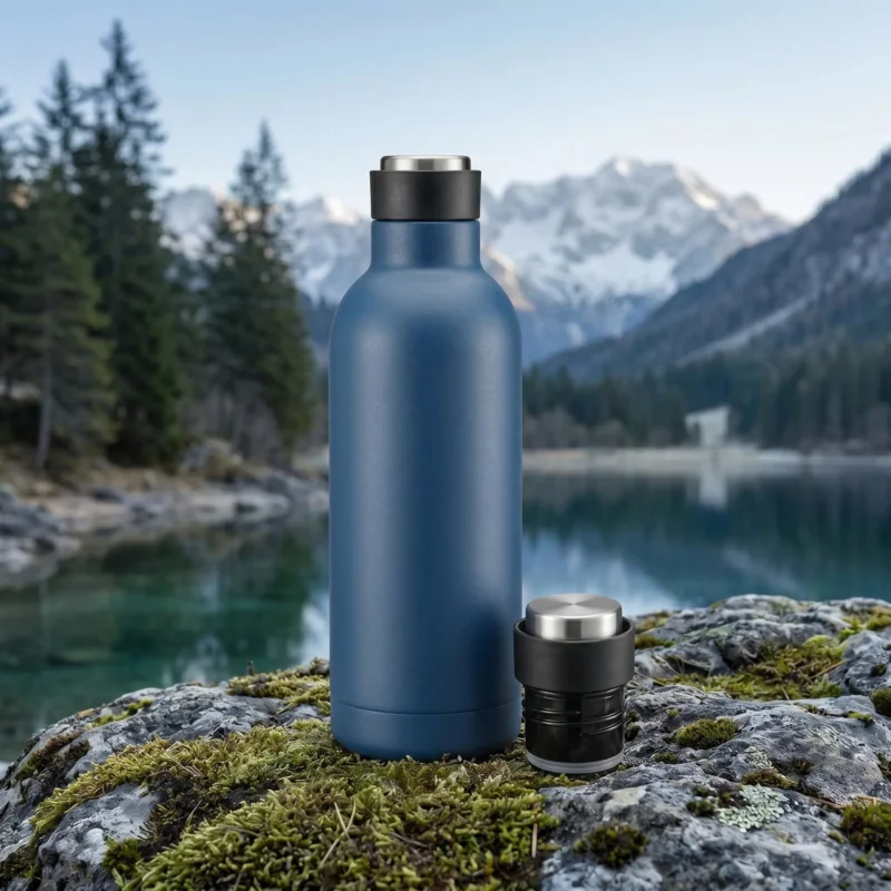 CILIO Deluxe – butelka termiczna stal nierdzewna 0,65 l śred. 8 x 24,5 cm niebieska matowa Szybka wysyłka