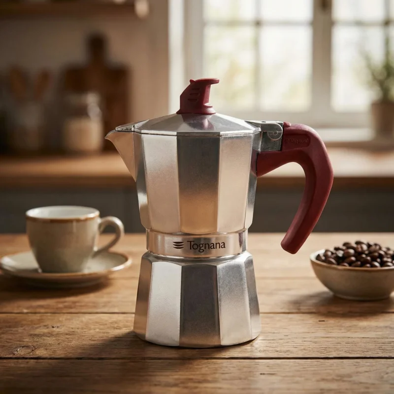 TOGNANA Extra Style na 3 filiżanki espresso (3 tz)- kawiarka aluminiowa ciśnieniowa Bestseller