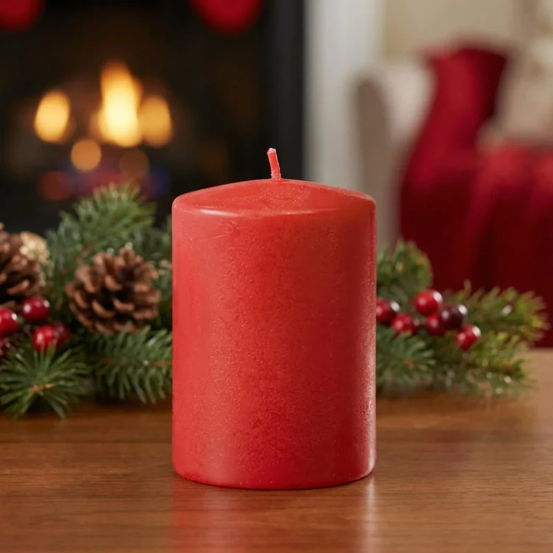 Do wyczerpania zapasów Świeca parafinowa walec ARTMAN CLASSIC CANDLES 7 x 10 cm czerwona