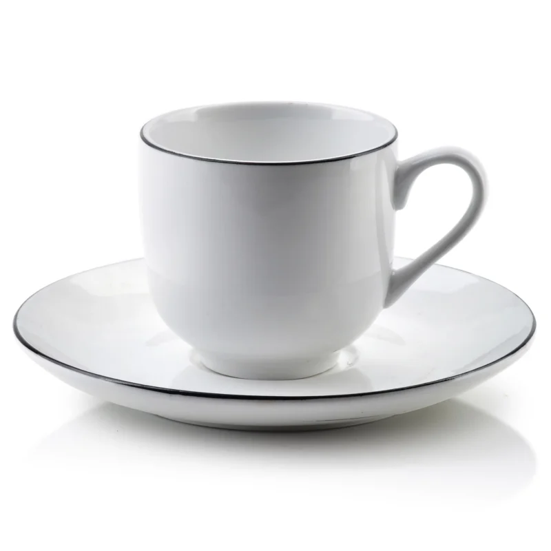 Filiżanka do kawy i herbaty porcelanowa ze spodkiemAFFEK DESIGN SIMPLE 120 ml Sprawdź teraz
