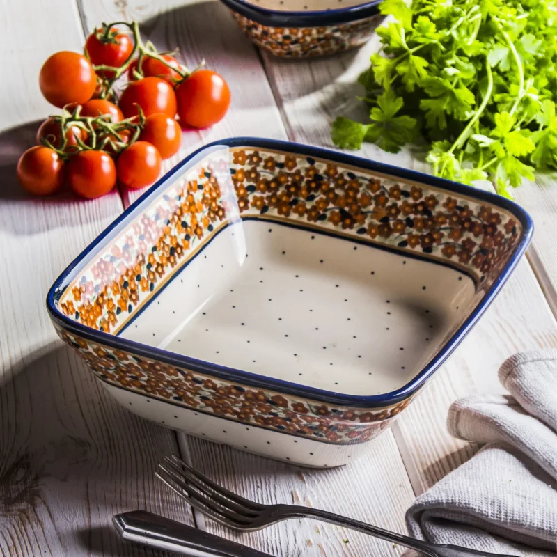 Miska (salaterka) 1,7 l - dek. DU52 - Zakłady Ceramiczne w Bolesławcu (2 gat.) Nowość