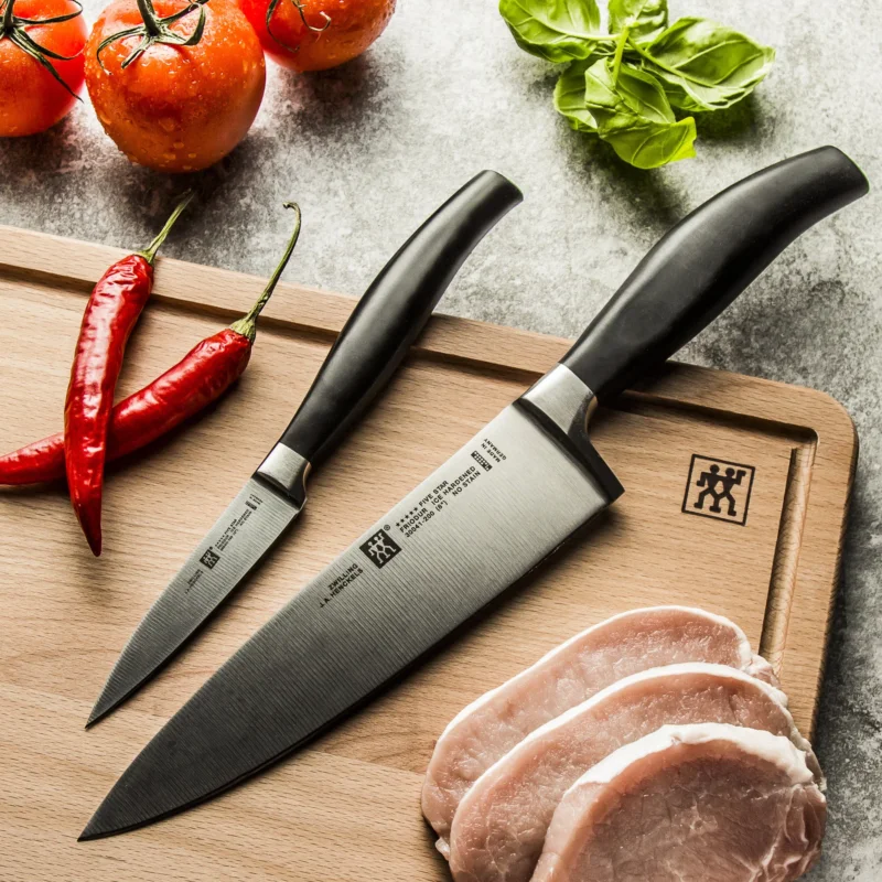 Oferta czasowa ZWILLING Five Star 2 szt. czarne - noże kuchenne ze stali nierdzewnej