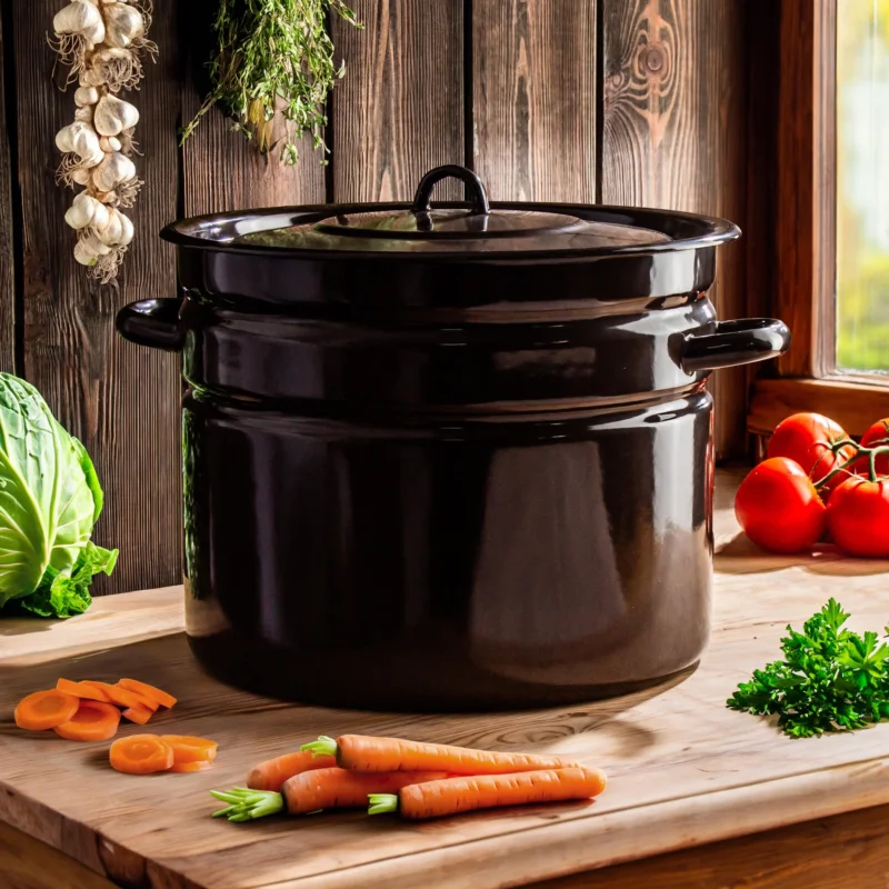 Popularny Garnek gastronomiczny emaliowany z pokrywką 20 l