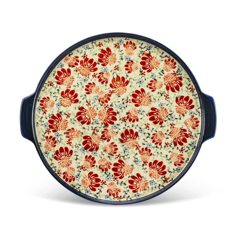 Zamów teraz Talerz do pizzy Ceramika Bolesławiec 32 cm - dek. DU211 (drugi gatunek)