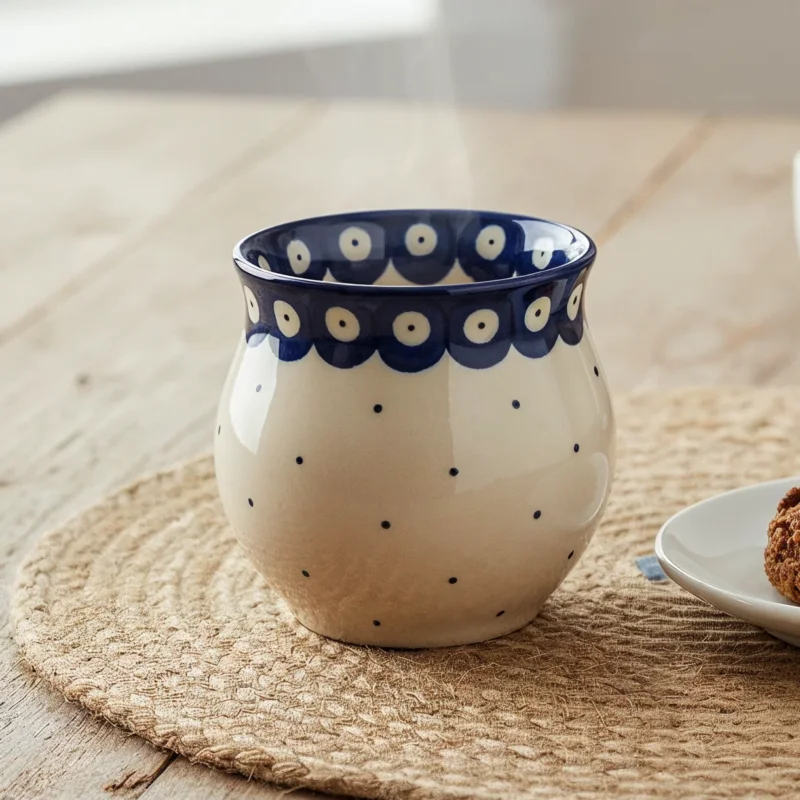 Szybka dostawa Kubek 250 ml - wzór P0-07 (Kropeczki) - Moja Faktoria Bolesławiec