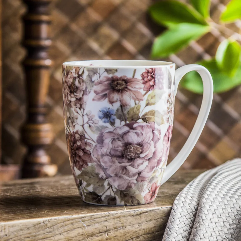 Kubek porcelanowy DUO PASTEL FLOWERS 380 ml Rabat