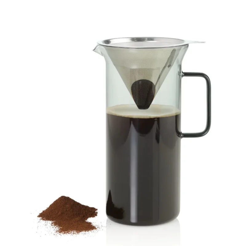 ADHOC Impact 1000 ml - dripper / filtr do kawy ze stali nierdzewnej z dzbankiem Szybka dostawa