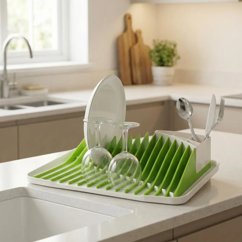 Ograniczona ilość VIALLI DESIGN Piano zielony 43 x 27 cm - suszarka do naczyń plastikowa