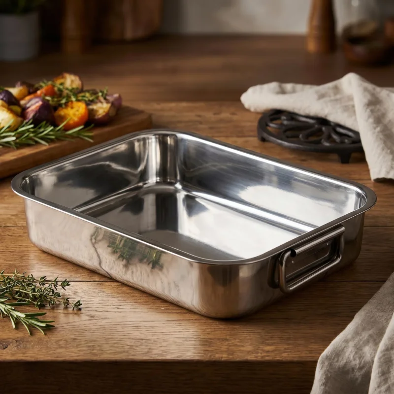 Nie przegap Brytfanna ze stali nierdzewnej IDEALE ROASTING PAN 33 x 24 cm