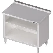 Szybka dostawa Stalgast Stół przyścienny, zabudowany z dwoma półkami 900x600x850 mm