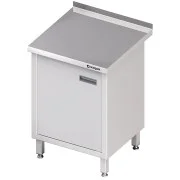 Łatwy zwrot Stalgast Stół przyścienny z drzwiami skrzydłowymi 450x600x850 mm