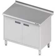 Stalgast Stół przyścienny z drzwiami skrzydłowymi 1300x600x850 mm Łatwy zwrot