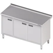 Stalgast Stół przyścienny z drzwiami skrzydłowymi 1500x700x850 mm Wyprzedaż