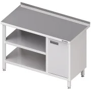Promocja Stalgast Stół przyścienny z szafką (P) i dwoma półkami 1500x600x850 mm