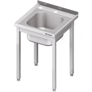 Szybka dostawa Stalgast Stół ze zlewem i otworem pod rozdrabniacz, bez półki 700x700x850 mm spawany