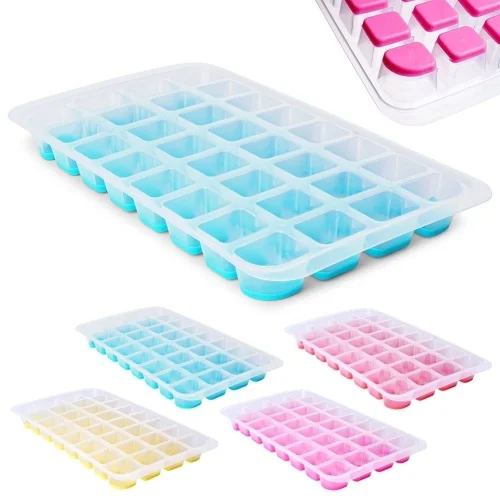 Forma foremka do 32 kostek lodu silikonowa pojemnik na lód kostki mix EXCELLENT HOUSEWARE 259141 Cena promocyjna