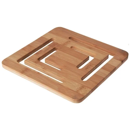 Ekspresowa dostawa Podstawka podkładka pod gorący garnek garnki bambusowa 20x20cm EXCELLENT HOUSEWARE 121515-K