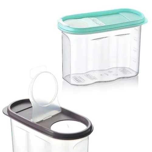Pojemnik na produkty sypkie suche makaron z dozownikiem miarka 1.2L HOBBY LIFE 123835 Hit sprzedaży