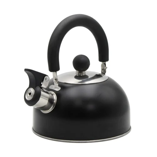 Nowy Czajnik stalowy z gwizdkiem na gaz indukcję mały 1.5L czarny MAT BRUNBESTE BB-1324