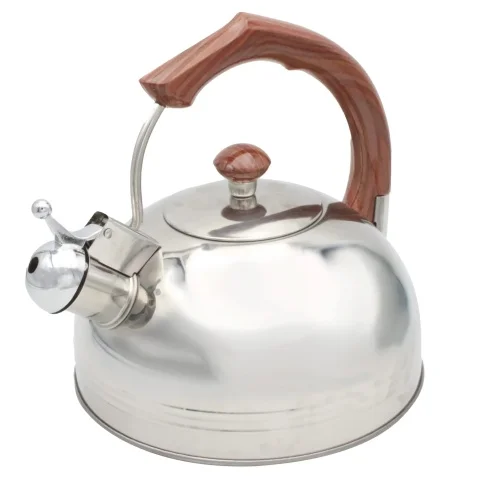Taniej Czajnik stalowy z gwizdkiem tradycyjny indukcja 2.5L uchwyt drewno BRUNBESTE BB-2271