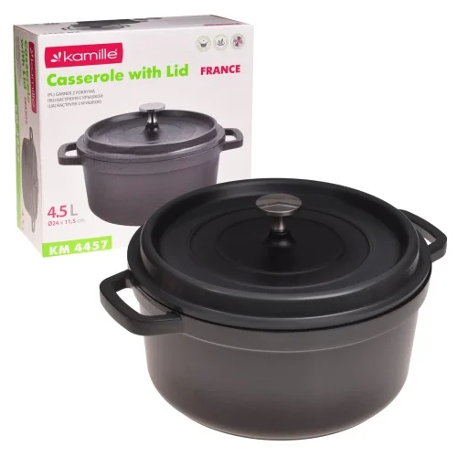 Garnek brytfanna z pokrywką 4.5L KAMILLE KM-4457 Najlepsza cena