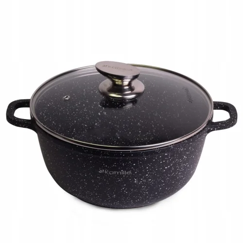 Sprawdź teraz Garnek kociołek marmurowy z pokrywką 6.5L indukcja na gaz KAMILLE KM-4406
