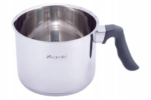 Garnek rondel do gotowania kaszy mleka 1.5L indukcja na gaz KAMILLE KM-5843 Cena promocyjna