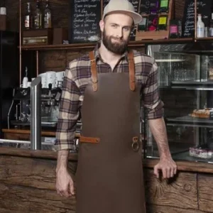 Fartuch Leather Bib Apron X-STYLE, 100% skóra bydlęca (2 kolory) (LS35) Rabat