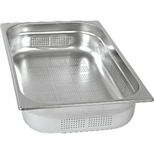 Tani Pojemnik stalowy, perforowany, Comfort, GN 1/1, H 100 mm (121107)