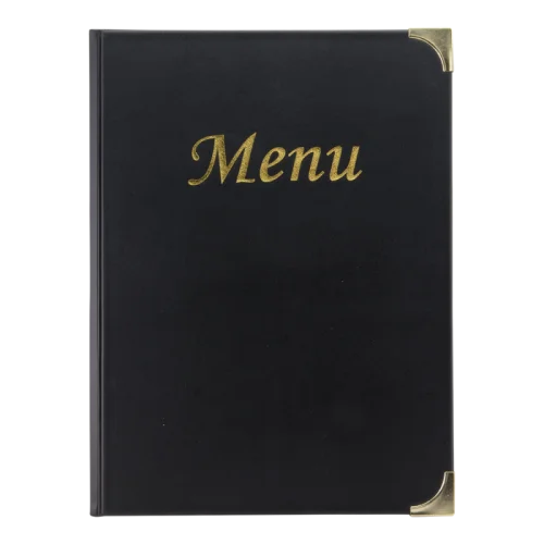 Okazja Oprawa do menu na 8 kartek A4 (4 dwustronne wkłady) (MC-BRA4-BL)