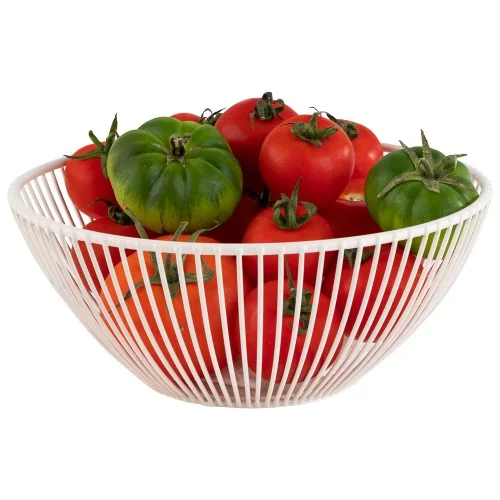 Koszyk okrągły 脴20 cm, metalowy, biały SVART (AP30426) Popularny