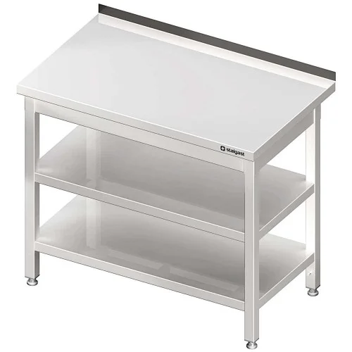 Bestseller Stół przyścienny z 2-ma półkami 1100x700x850 mm skręcany (980067110)
