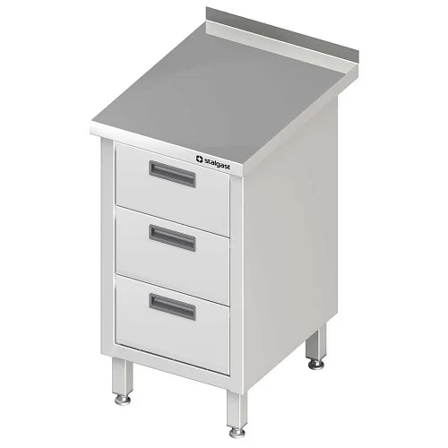 Bestseller Stół przyścienny z blokiem trzech szuflad 450x700x850 mm (980217455)