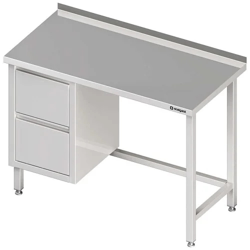 Bestseller Stół przyścienny z blokiem dwóch szuflad (L),bez półki 1700x700x850 mm (980247170)